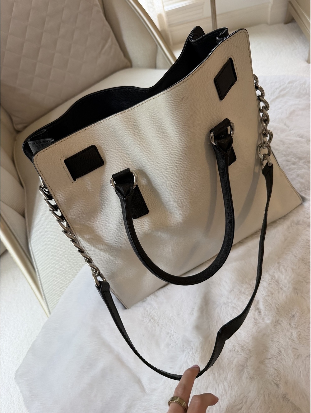 Michael Kors Hamilton Large Two-Tone East/West Tote